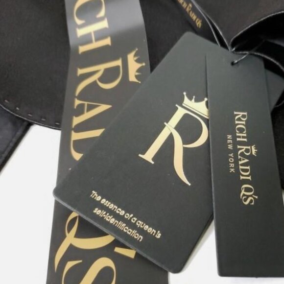 Rich Radi Q's Black Rhinetone Handmade Blazer /Dress Size Large - Picture 14 of 14